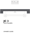 Parasound HALO JC 3 User's Manual