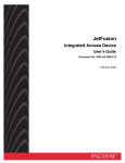 Paradyne JetFusion Integrated Access Device User's Manual