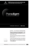 Paradigm OM-600 User's Manual