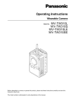 Panasonic WV-TW310 Operating Instructions