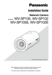 Panasonic WV-SP102 Installation Guide