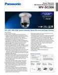 Panasonic WV-SC386 Specification Sheet