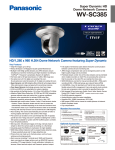 Panasonic WV-SC385 Specification Sheet