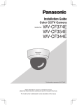 Panasonic WV-CF300 Installation Guide