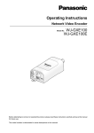 Panasonic WJ-GXE100 Operating Instructions