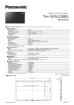 Panasonic TH-103VX200U Specification Sheet