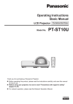Panasonic PT-ST10E User's Manual