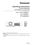 Panasonic PT-LW25HU Operating Instructions