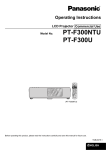 Panasonic PT-F300NTU User's Manual