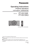 Panasonic PT-EX12KU Operating Instructions