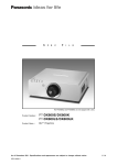 Panasonic PT-DX800UK Specification Sheet