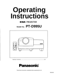 Panasonic PT-D995U User's Manual