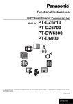 Panasonic PT-D6000ULS User's Manual