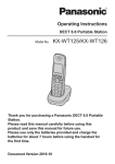 Panasonic KX-WT125 Operating Instructions