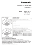 Panasonic FV-11-15VK1 Installation Manual