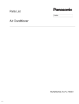 Panasonic CS/CU Series Parts Manual