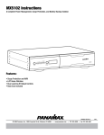 Panamax MX5102 User's Manual