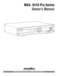 Panamax MAX 5410 User's Manual