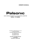 Palsonic TFTV836BK User's Manual