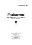 Palsonic TFTV663R User's Manual