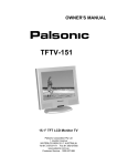 Palsonic TFTV-151 User's Manual