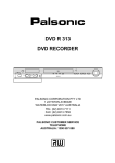 Palsonic DVDR313 User's Manual