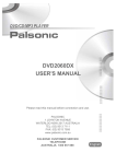 Palsonic DVD2060DX User's Manual