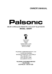 Palsonic 6850PF User's Manual