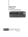 Outlaw Audio 1070 User's Manual