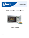 Oster OTM1101GBS User's Manual