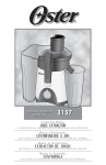 Oster Juice Extractor 3157 User's Manual