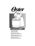 Oster Hand/Stand Mixer 2604 User's Manual