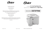 Oster CKSTDFFM40 User's Manual