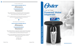 Oster Chill & Filter Powered Water Dispenser User's Manual