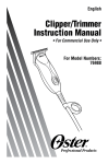 Oster 76988 User's Manual