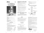 Oster 6625 User's Manual