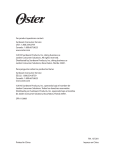 Oster 4 CUP MINI FOOD PROCESSOR User's Manual