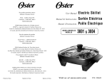 Oster 3001 User's Manual