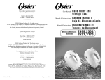 Oster 2499 User's Manual