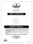 Osburn Stoves by SB I HYBRID-45 MF User's Manual
