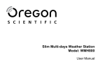 Oregon Scientific WMH800 User's Manual