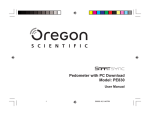 Oregon Scientific PE830 User's Manual