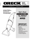 Oreck M900 User's Manual