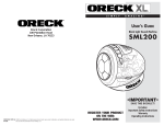 Oreck SML200 User's Manual