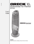 Oreck AIRT Series User's Manual