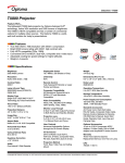 Optoma Technology TX800 User's Manual