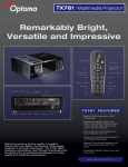 Optoma Technology TX761 User's Manual