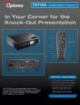 Optoma Technology TX7155 User's Manual