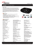 Optoma Technology TX542 User's Manual