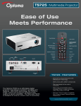 Optoma Technology TS725 User's Manual